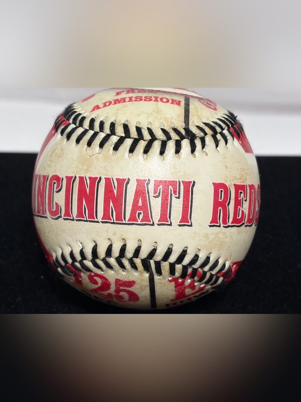 Cincinnati Reds Baseball--"ANTIQUE" Design Made of Hard Plastic by Franklin Inc.
